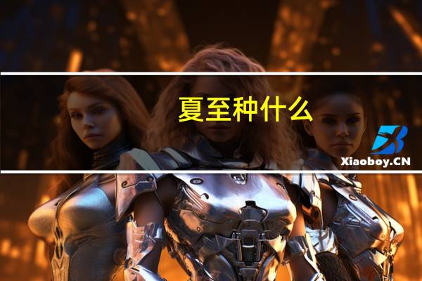 夏至种什么