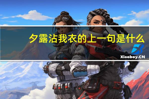 夕露沾我衣的上一句是什么
