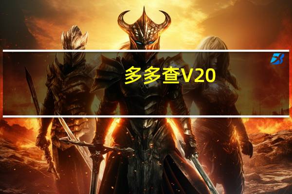 多多查 V20.1.0.3 绿色版（多多查 V20.1.0.3 绿色版功能简介）