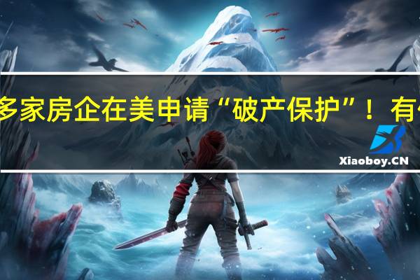 多家房企在美申请“破产保护”！有何影响？权威解读来了