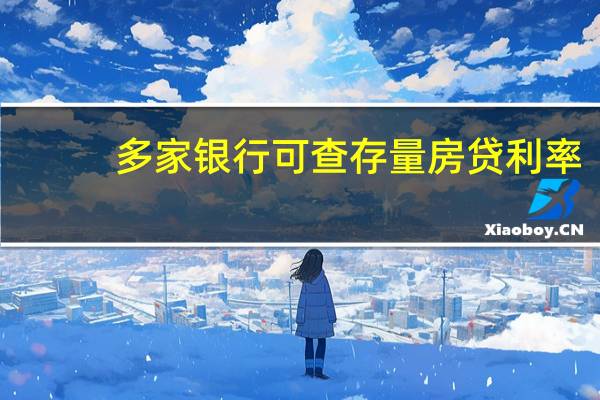 多家银行可查存量房贷利率