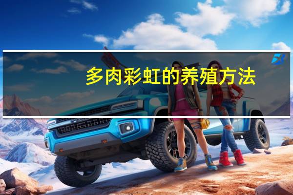 多肉彩虹的养殖方法