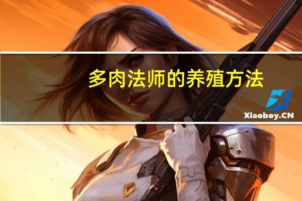 多肉法师的养殖方法