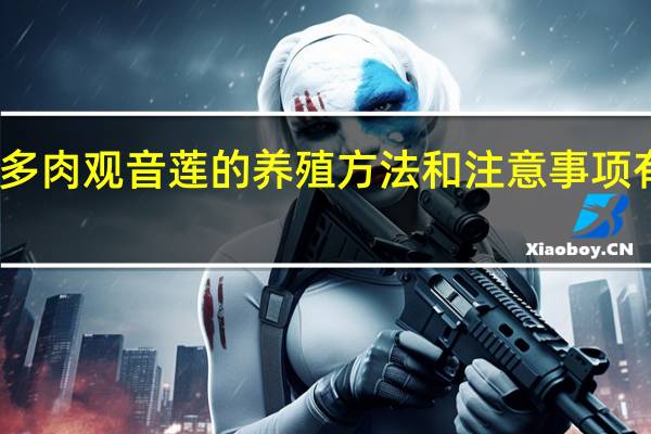 多肉观音莲的养殖方法和注意事项有哪些