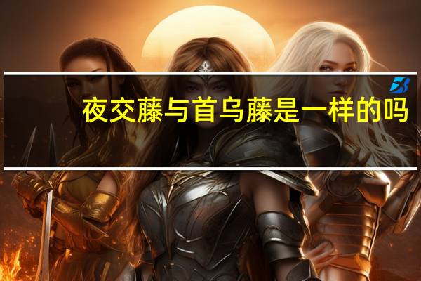 夜交藤与首乌藤是一样的吗（首乌藤与夜交藤的区别）
