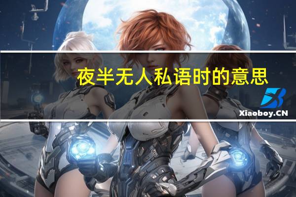 夜半无人私语时的意思（夜半无人私语时）