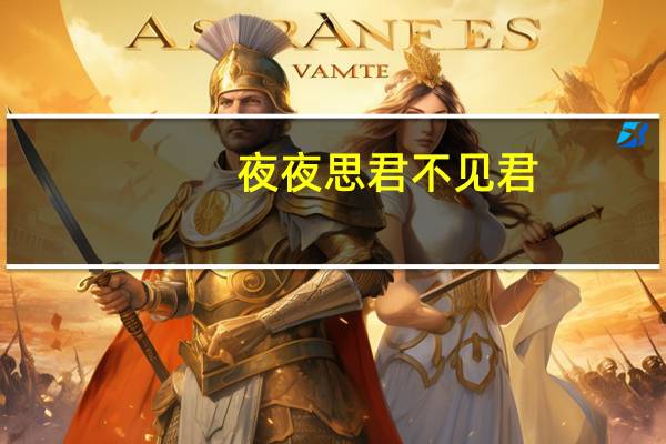 夜夜思君不见君