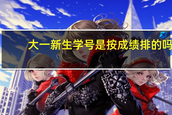 大一新生学号是按成绩排的吗