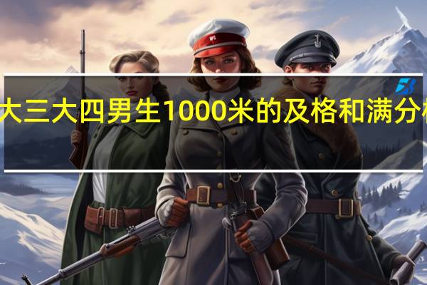 大三大四男生1000米的及格和满分标准为
