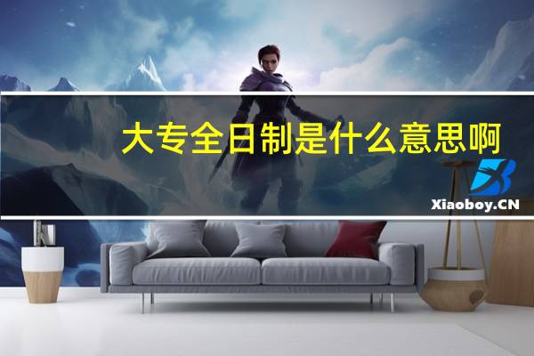 大专全日制是什么意思啊
