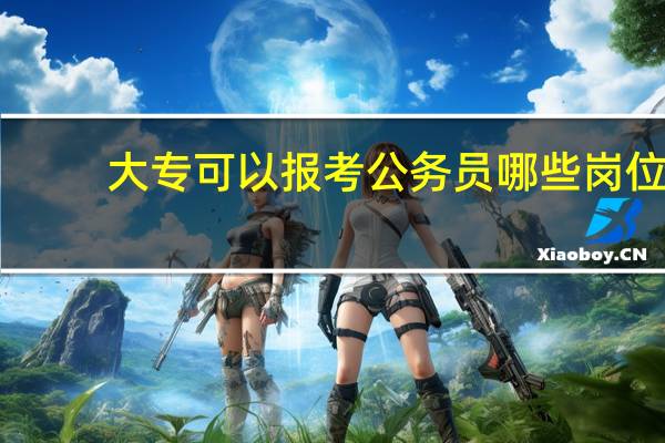 大专可以报考公务员哪些岗位