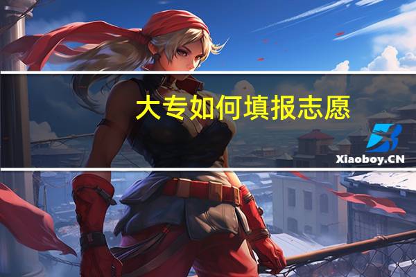 大专如何填报志愿