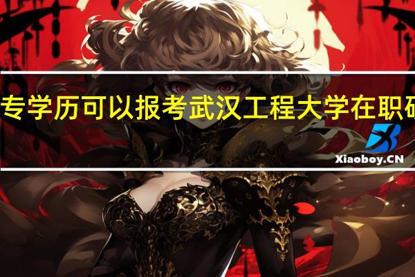 大专学历可以报考武汉工程大学在职研究生吗