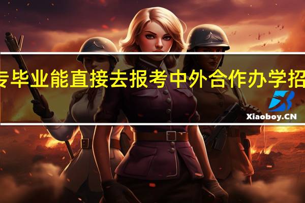 大专毕业能直接去报考中外合作办学招生项目吗