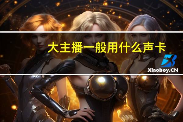 大主播一般用什么声卡