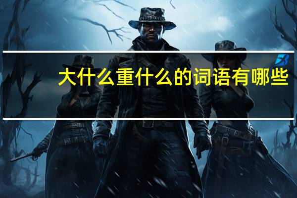 大什么重什么的词语有哪些?
