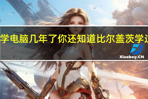大哥你学电脑几年了 你还知道比尔盖茨学过哪些东西吗
