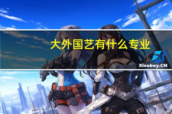 大外国艺有什么专业
