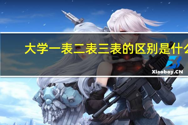 大学一表二表三表的区别是什么