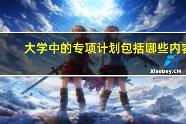 大学中的专项计划包括哪些内容