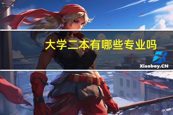 大学二本有哪些专业吗