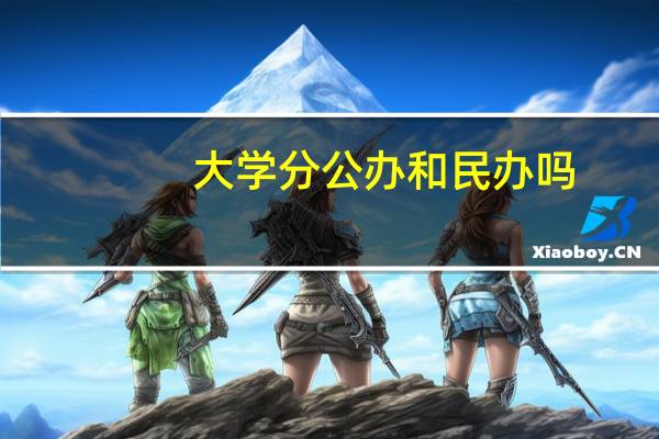 大学分公办和民办吗