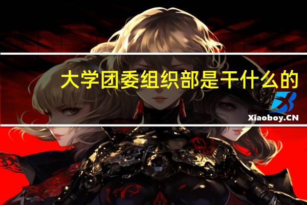 大学团委组织部是干什么的