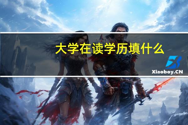 大学在读学历填什么