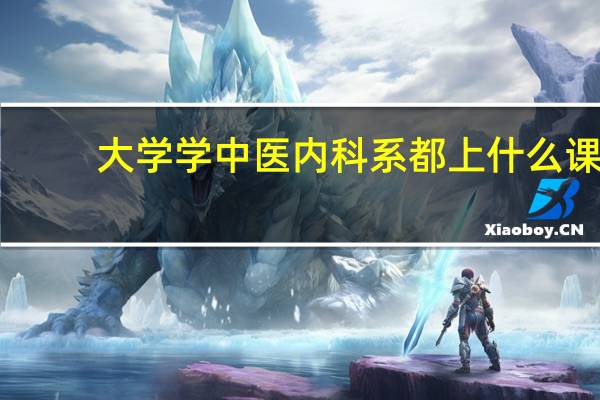 大学学中医内科系都上什么课？