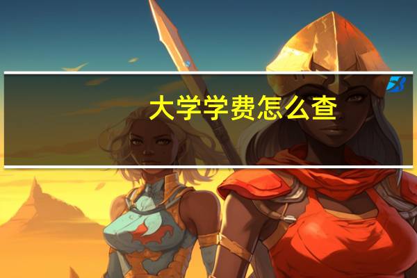 大学学费怎么查