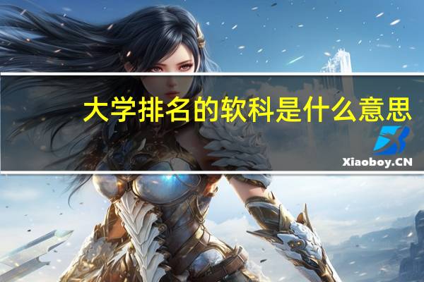 大学排名的软科是什么意思