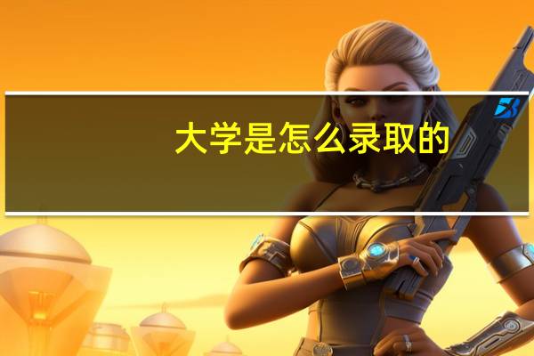 大学是怎么录取的