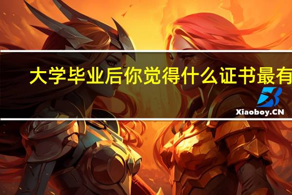 大学毕业后你觉得什么证书最有用