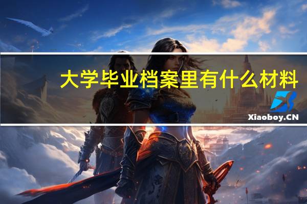 大学毕业档案里有什么材料