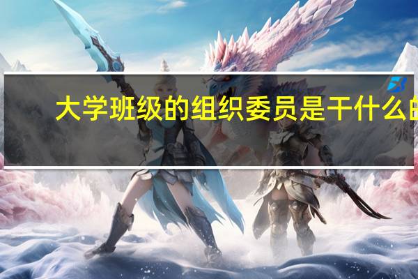 大学班级的组织委员是干什么的