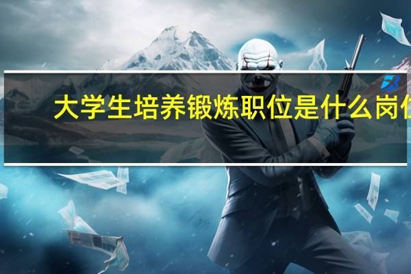 大学生培养锻炼职位是什么岗位