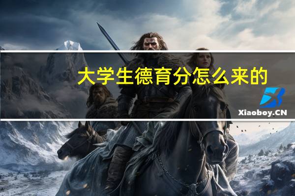 大学生德育分怎么来的