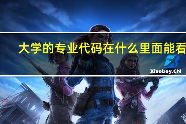 大学的专业代码在什么里面能看见