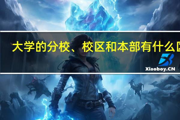 大学的分校、校区和本部有什么区别