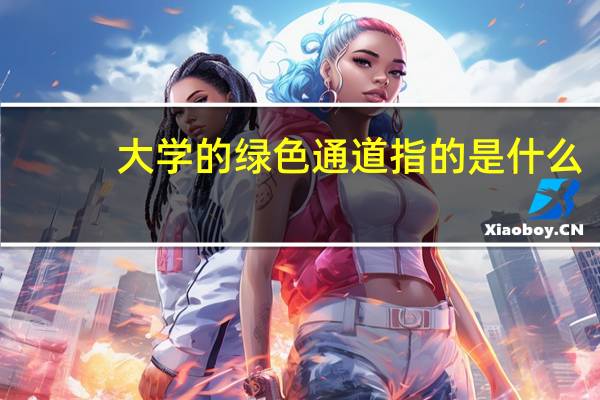大学的绿色通道指的是什么