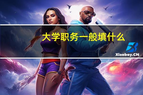 大学职务一般填什么