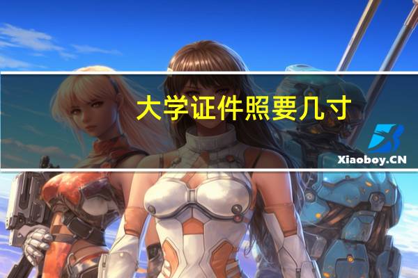 大学证件照要几寸