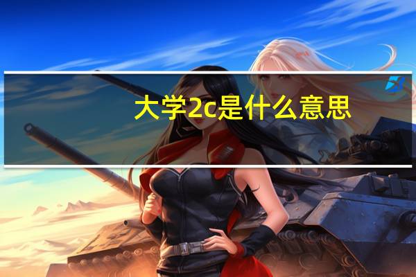 大学2c是什么意思