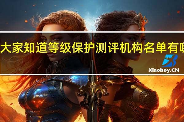 大家知道等级保护测评机构名单有哪些吗