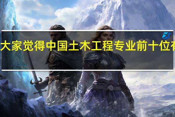 大家觉得中国土木工程专业前十位有那些