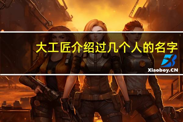 大工匠介绍过几个人的名字