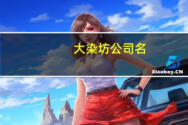 大染坊公司名