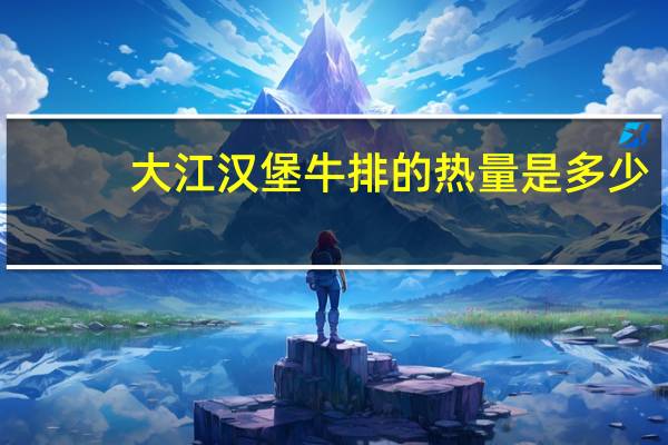 大江 汉堡牛排的热量是多少