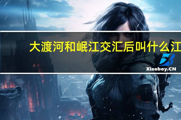 大渡河和岷江交汇后叫什么江