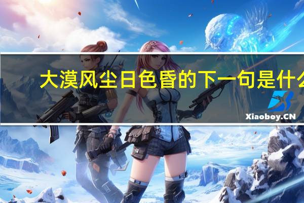 大漠风尘日色昏的下一句是什么